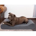 FurHaven Microvelvet Luxe Lounger Cooling Gel Dog Bed w/Removable Cover, Gray, Large
