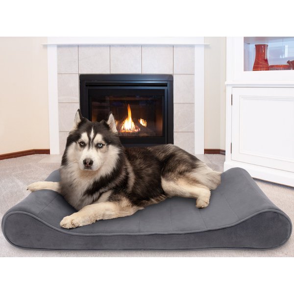 Michigan State Spartans 3 Dog Pet Supply Large EZ Wash Fleece Headrest Bed - Gray