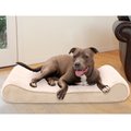 FurHaven Ultra Plush Luxe Lounger Cooling Gel Dog Bed with Removable Cover, Cream, Large