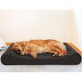 FurHaven Ultra Plush Luxe Lounger Cooling Gel Dog Bed with Removable Cover, Chocolate, Jumbo