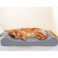 FurHaven Ultra Plush Luxe Lounger Cooling Gel Dog Bed w/Removable Cover, Gray, Jumbo