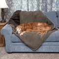 FurHaven Snuggly Warm Faux Lambswool & Terry Dog & Cat Throw Blanket, Espresso, X-Large