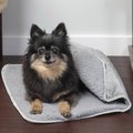 FurHaven Snuggly Warm Faux Lambswool & Terry Dog & Cat Throw Blanket, Silver Gray, Small