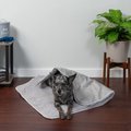 FurHaven Snuggly Warm Faux Lambswool & Terry Dog & Cat Throw Blanket, Silver Gray, Medium