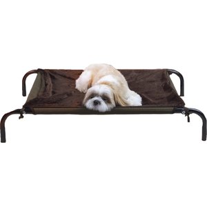 FurHaven Plush Blanket for Elevated Dog Bed, Espresso, Small