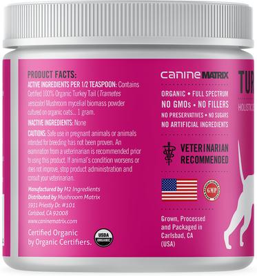 Show full view: Canine Matrix Turkey Tail Holistic Defense Immune Support Dog Supplement, 7.1-oz tub slide 3 of 6