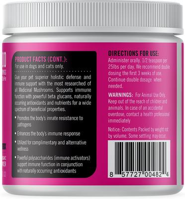 Show full view: Canine Matrix Turkey Tail Holistic Defense Immune Support Dog Supplement, 7.1-oz tub slide 4 of 6