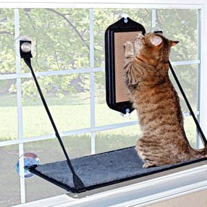 K&H Pet Products EZ Mount Window Cat Scratcher with Catnip
