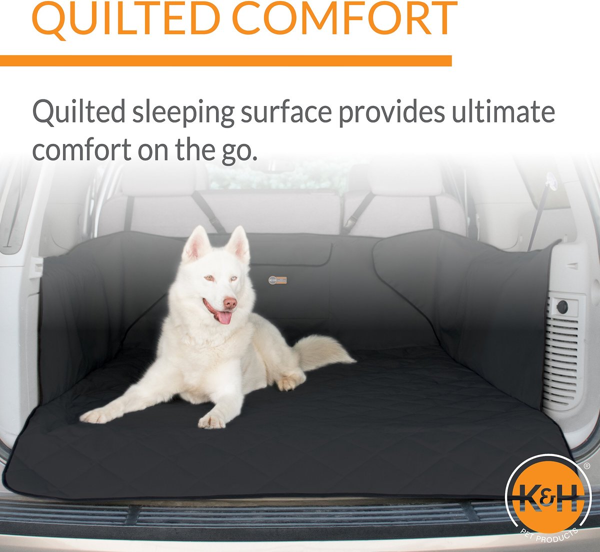 K&H PET PRODUCTS Quilted Cargo Pet Cover, Full Size, Black