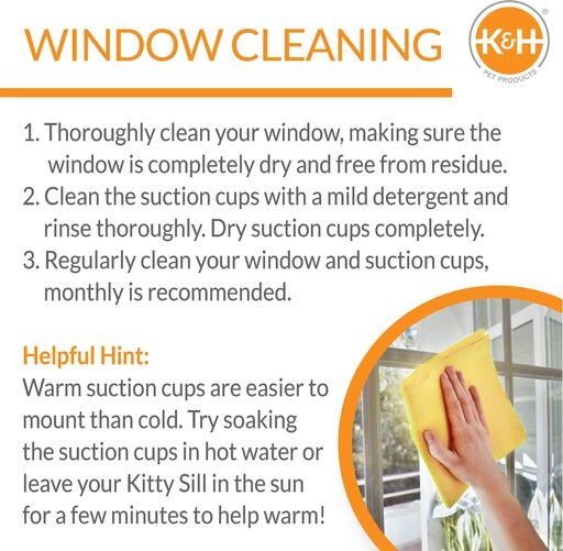K&H Pet Products EZ Mount Deluxe Bolster Cat Window Perch, Chocolate