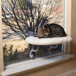 K&H Pet Products Universal Mount Cat Window Perch, Tan