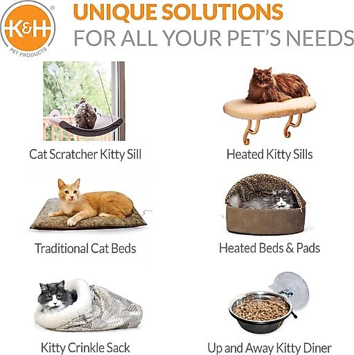 K&H Pet Products Universal Mount Cat Window Perch, Tan