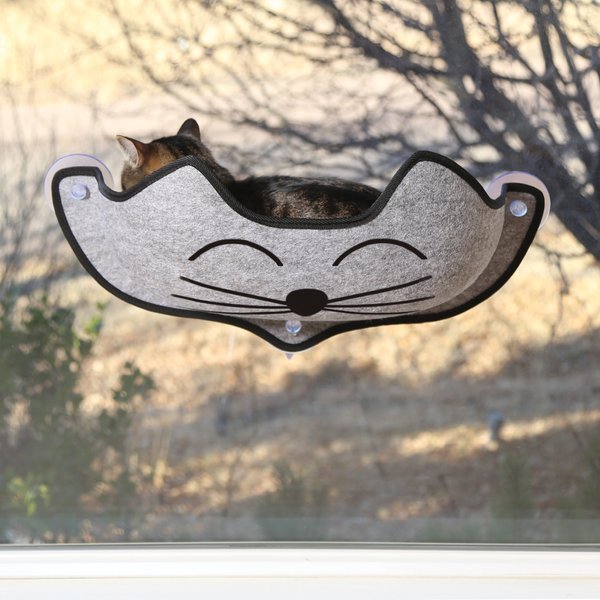 K&H PET PRODUCTS EZ Mount Cat Window Perch, Gray