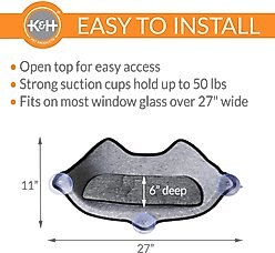 K&H Pet Products EZ Mount Cat Window Perch, Gray slide 2 of 9