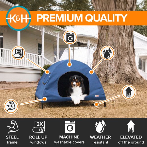 Outdoor Dog Cot Dog Bed Raised Off Ground Elevated Dog Bed-Raised