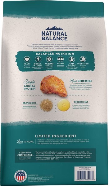Natural Balance Limited Ingredient Chicken & Brown Rice Recipe Dry Dog Food