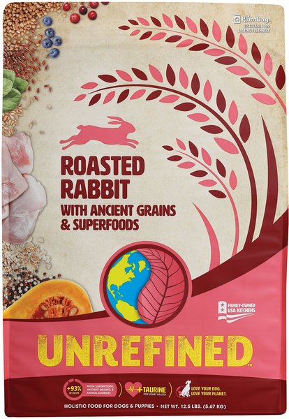 Earthborn Holistic Unrefined Roasted Rabbit with Ancient Grains & Superfoods Dry Dog Food, 12.5-lb bag slide 1 of 9