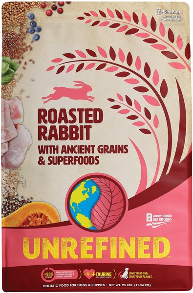 Earthborn Holistic Unrefined Roasted Rabbit with Ancient Grains & Superfoods Dry Dog Food, 25-lb bag slide 1 of 9