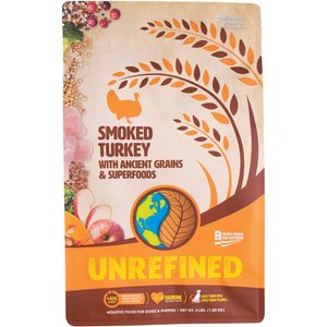 Earthborn Holistic Unrefined Smoked Turkey with Ancient Grains & Superfoods Dry Dog Food, 4-lb bag
