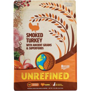 Earthborn Holistic Unrefined Smoked Turkey with Ancient Grains & Superfoods Dry Dog Food, 12.5-lb bag