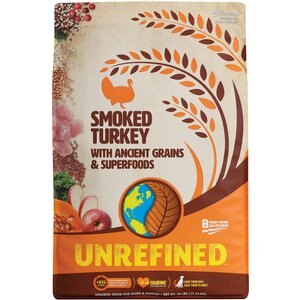 Earthborn Holistic Unrefined Smoked Turkey with Ancient Grains & Superfoods Dry Dog Food, 25-lb bag