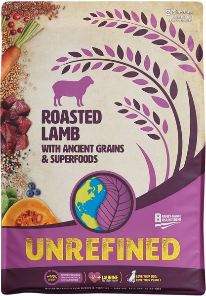Earthborn Holistic Unrefined Roasted Lamb with Ancient Grains & Superfoods Dry Dog Food, 12.5-lb bag slide 1 of 9