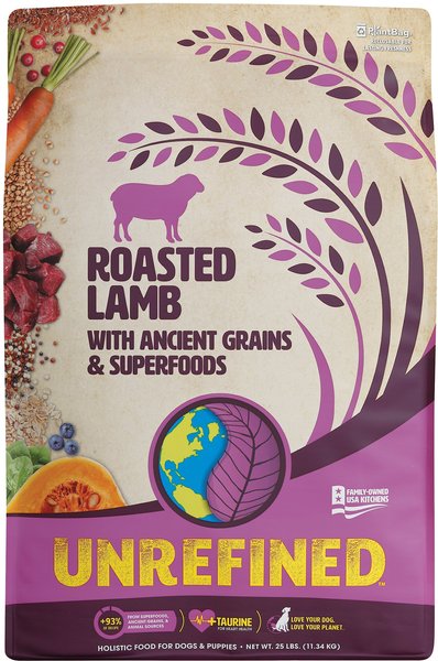 Earthborn Holistic Unrefined Roasted Lamb with Ancient Grains & Superfoods Dry Dog Food, 25-lb bag slide 1 of 9