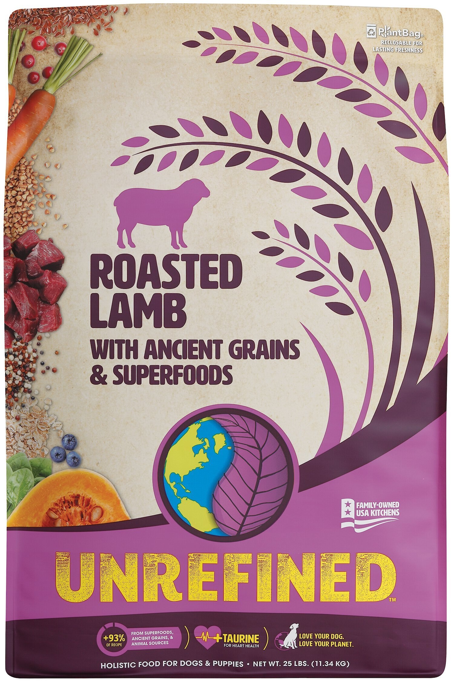 EARTHBORN HOLISTIC Unrefined Roasted Lamb with Ancient Grains Superfoods Dry Dog Food reviews Chewy