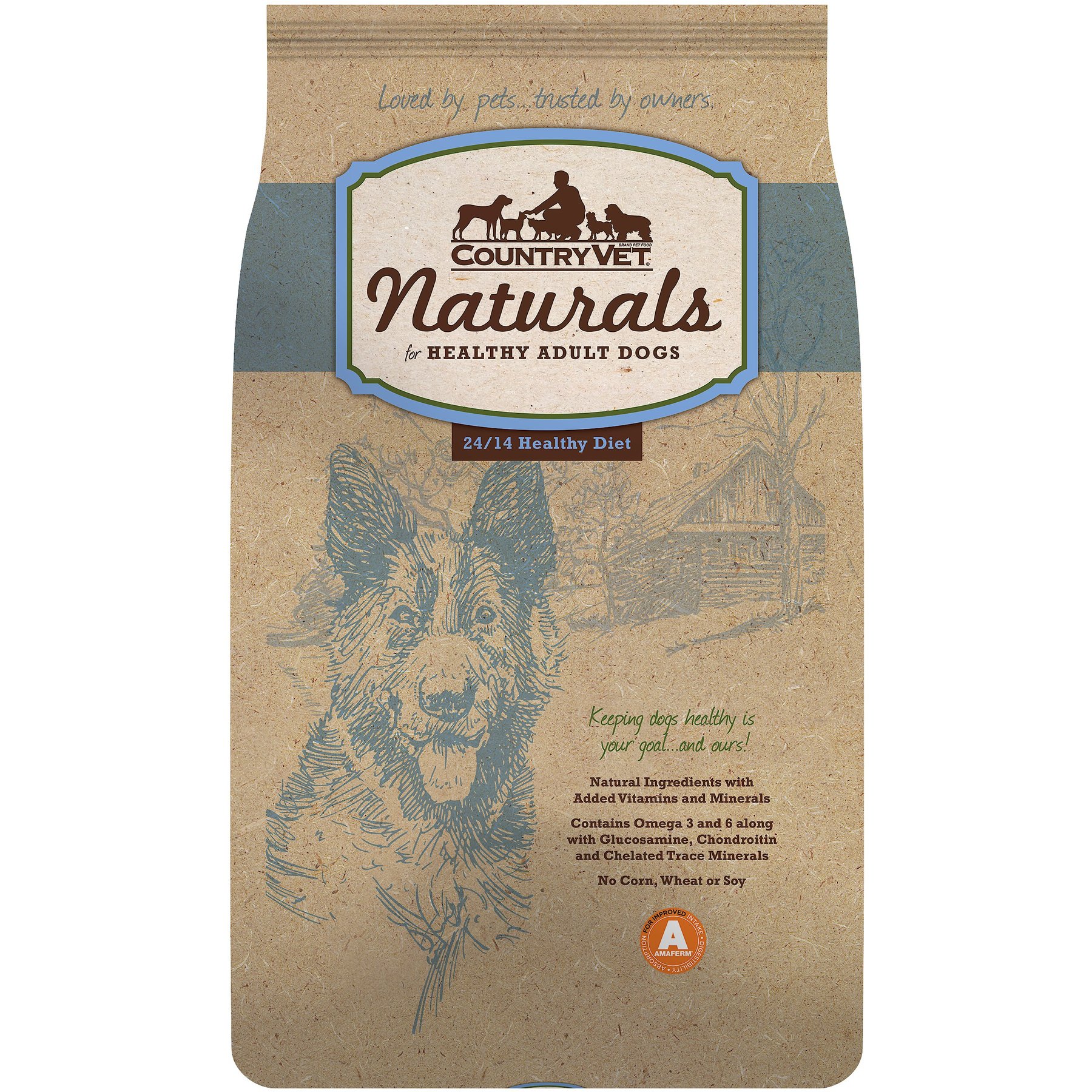 COUNTRY VET NATURALS 24 14 Healthy Diet Dry Dog Food 16 lb