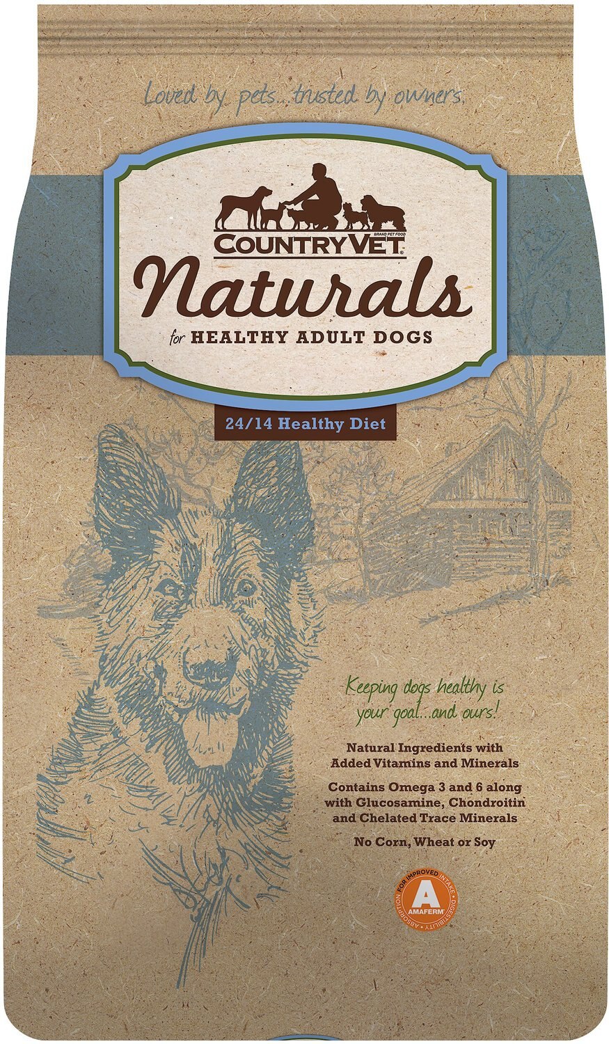 COUNTRY VET NATURALS 24/14 Healthy Diet Dry Dog Food, 5lb bag