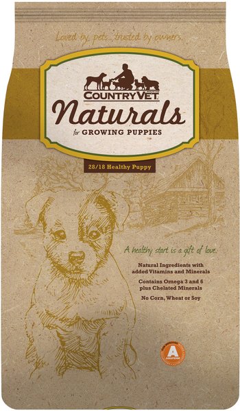 Country Vet Naturals 28/18 Healthy Puppy Dog Food, 5-lb bag slide 1 of 5