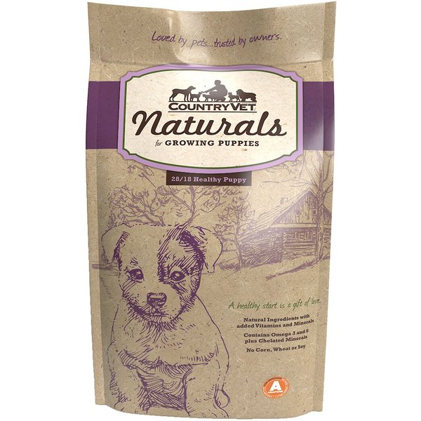 COUNTRY VET NATURALS 28/18 Healthy Puppy Dog Food, 35-lb bag - Chewy.com