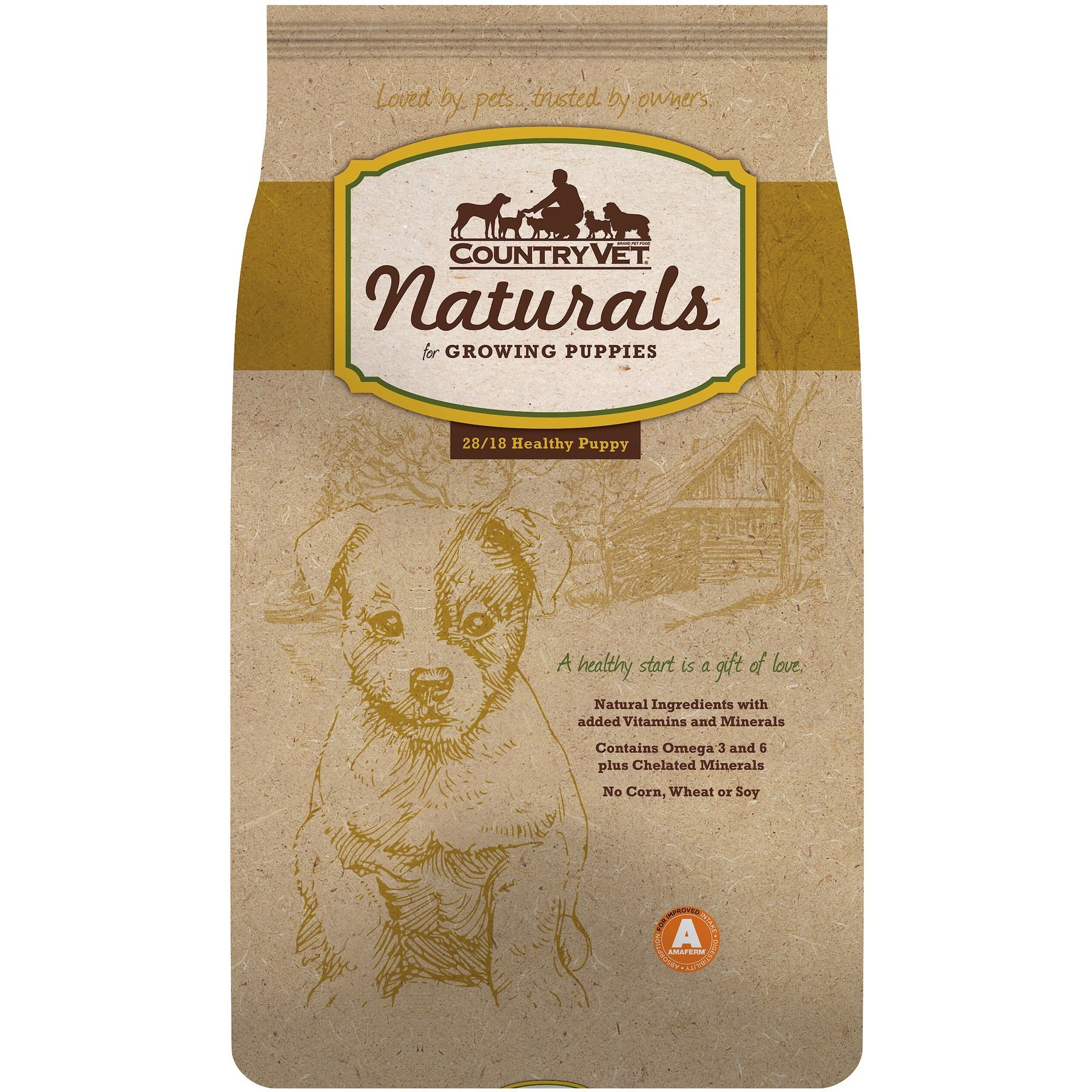 Country Vet Naturals 28 18 Healthy Puppy Dog Food 5 lb Bag