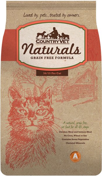Country Vet Naturals 34-15 Grain-Free Cat Food, 18-lb bag slide 1 of 5