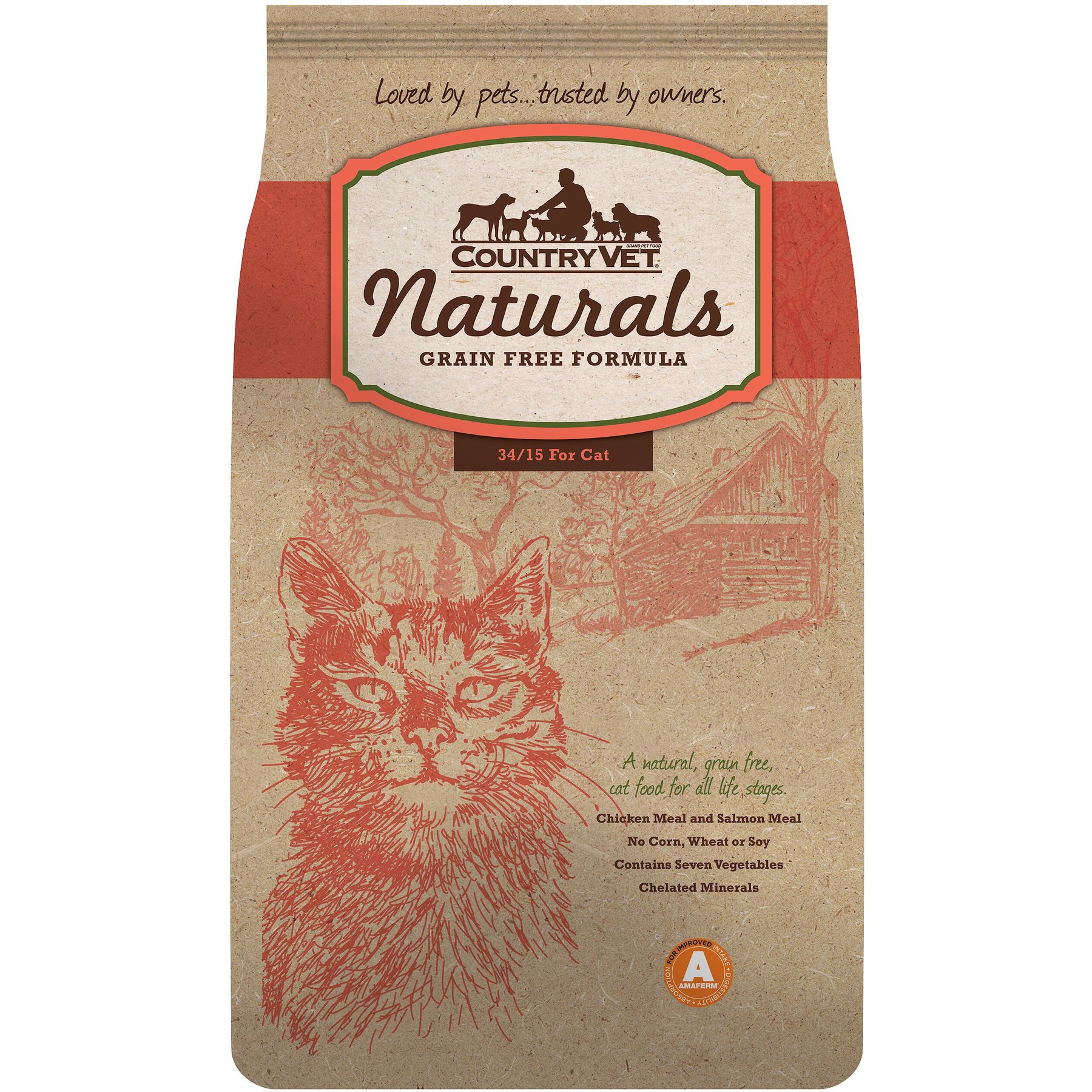 COUNTRY VET NATURALS 34 15 Grain Free Cat Food 5 lb bag