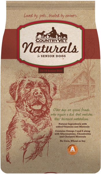 Country Vet Naturals 24-10 Senior Dog Food, 35-lb bag slide 1 of 5