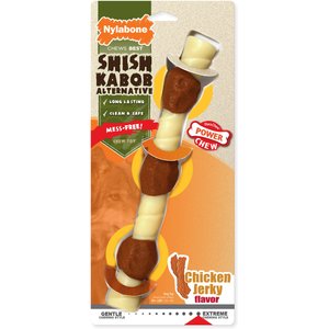 Nylabone Shish Kabob Alternative Power Chew Chicken Jerky Flavored Dog Chew Toy, Souper