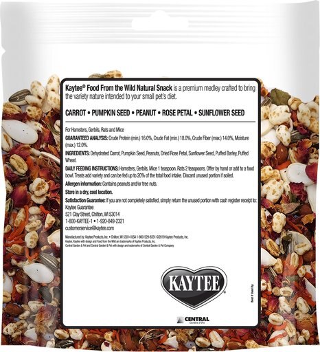 Kaytee Food from the Wild Natural Snack Hamster & Gerbil Treats, 2-oz bag