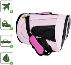 Pet Magasin Soft-Sided Airline-Approved Dog & Cat Carrier Bag, Pink slide 2 of 5