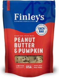 Finley's Barkery Wheat-Free Peanut Butter & Pumpkin Crunchy Biscuit Dog Treats, 12-oz bag slide 1 of 8
