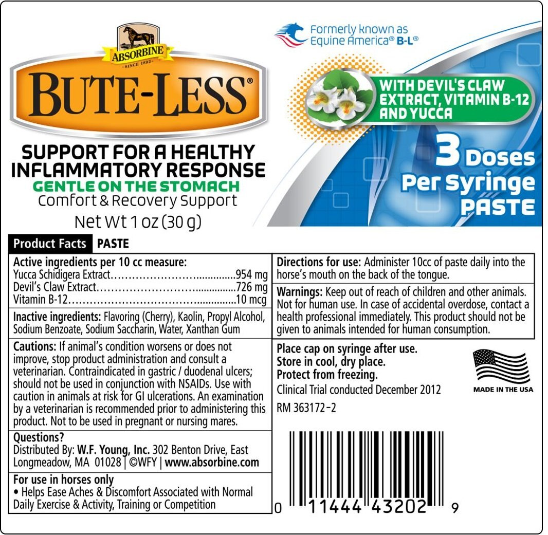 ABSORBINE ButeLess Comfort & Recovery Paste Horse Supplement, 1oz