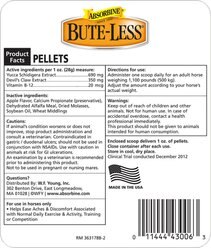 Absorbine Bute-Less Comfort & Recovery Pellets Horse Supplement, 5-lb tub slide 2 of 5