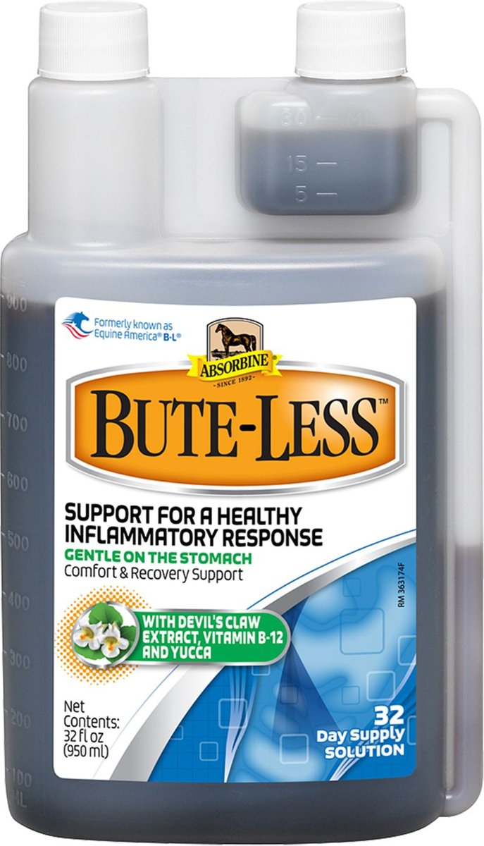 ABSORBINE ButeLess Comfort & Recovery Solution Horse Supplement, 32oz