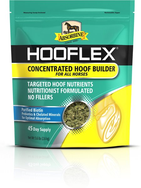 Absorbine Hooflex Concentrated Hoof Builder Hay Flavor Pellets Horse Supplement, 5.6-lb bag slide 1 of 1