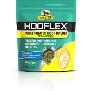 Absorbine Hooflex Concentrated Hoof Builder Hay Flavor Pellets Horse Supplement, 5.6-lb bag