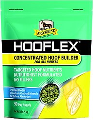 Absorbine Hooflex Concentrated Hoof Builder Hay Flavor Pellets Horse Supplement, 11-lb bag