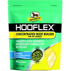 Absorbine Hooflex Concentrated Hoof Builder Hay Flavor Pellets Horse Supplement, 11-lb bag