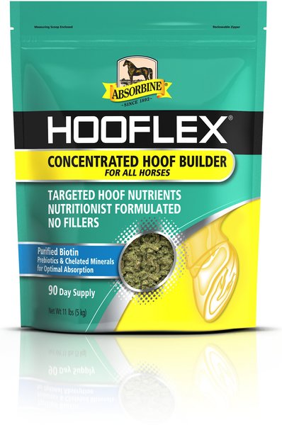 Absorbine Hooflex Concentrated Hoof Builder Hay Flavor Pellets Horse Supplement, 11-lb bag slide 1 of 1