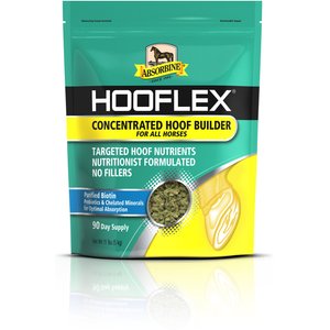 Absorbine Hooflex Concentrated Hoof Builder Hay Flavor Pellets Horse Supplement, 11-lb bag