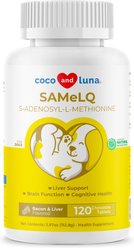 Coco and Luna SAMeLq Bacon & Liver Flavor Dog Supplement, 120 count slide 1 of 7